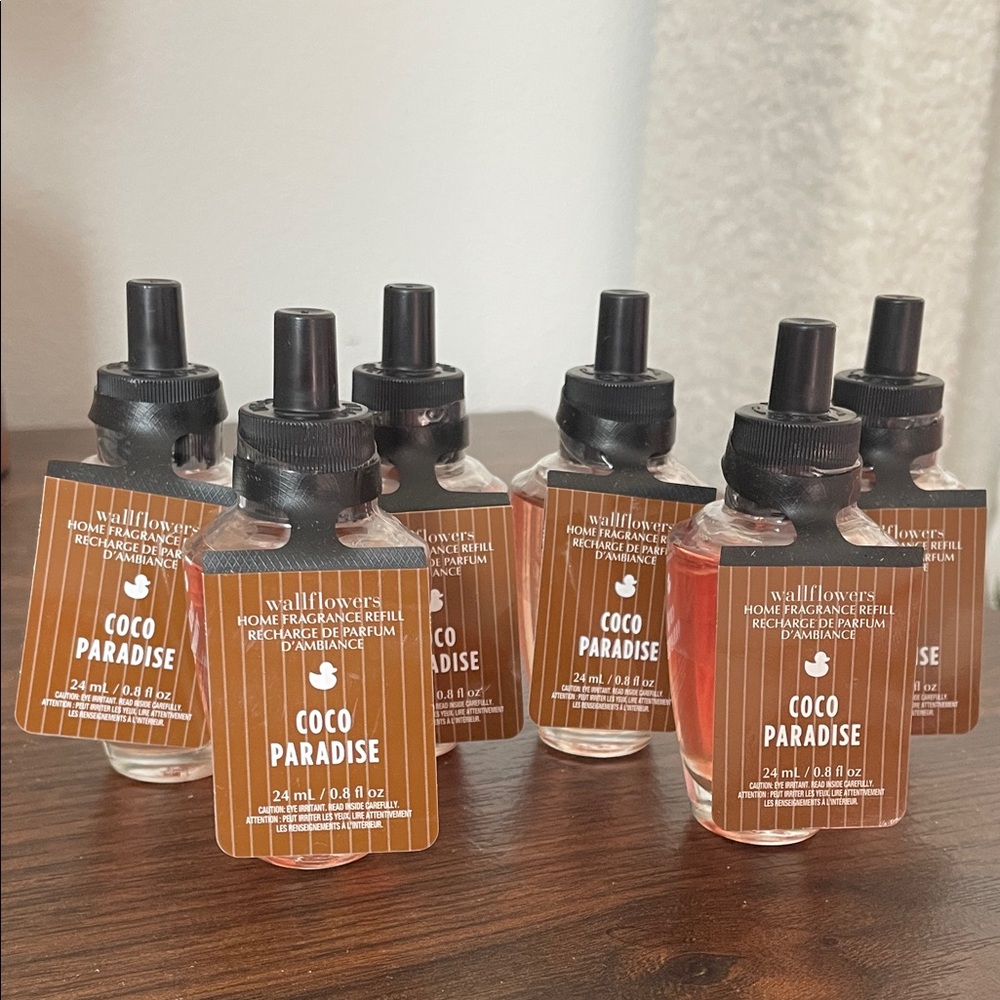BBW Wallflowers Coco Paradise Fragrance Refill Set of 6!!